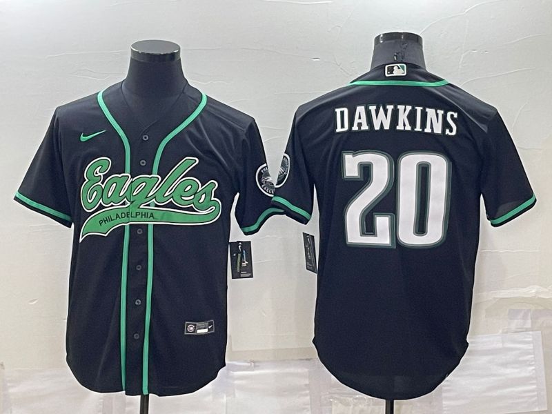 Men Philadelphia Eagles #20 Dawkins Black Nike Co branded Jersey->miami dolphins->NFL Jersey